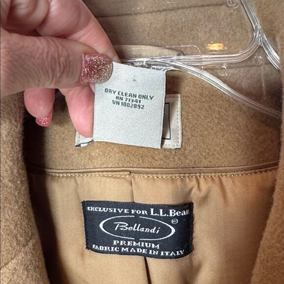 L.L.Bean Bellandi Italian Wool Peacoat Button Coat. Size 16 Reg. - Picture 6 of 8